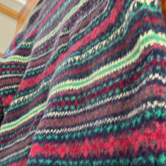 Vintage Land’s End Shetland Wool Multicoloured Sweater Men’s XL-fits like sm/md* - Picture 8 of 9